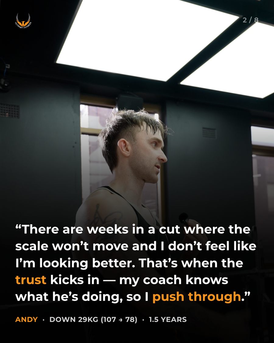 Andy — down 29kg, on why he's stayed