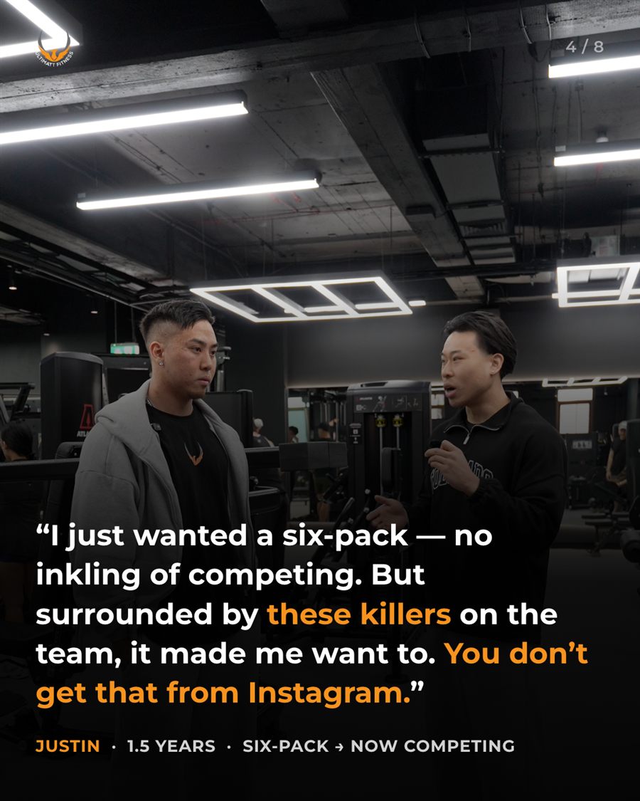 Justin — joined for a six-pack, now competing