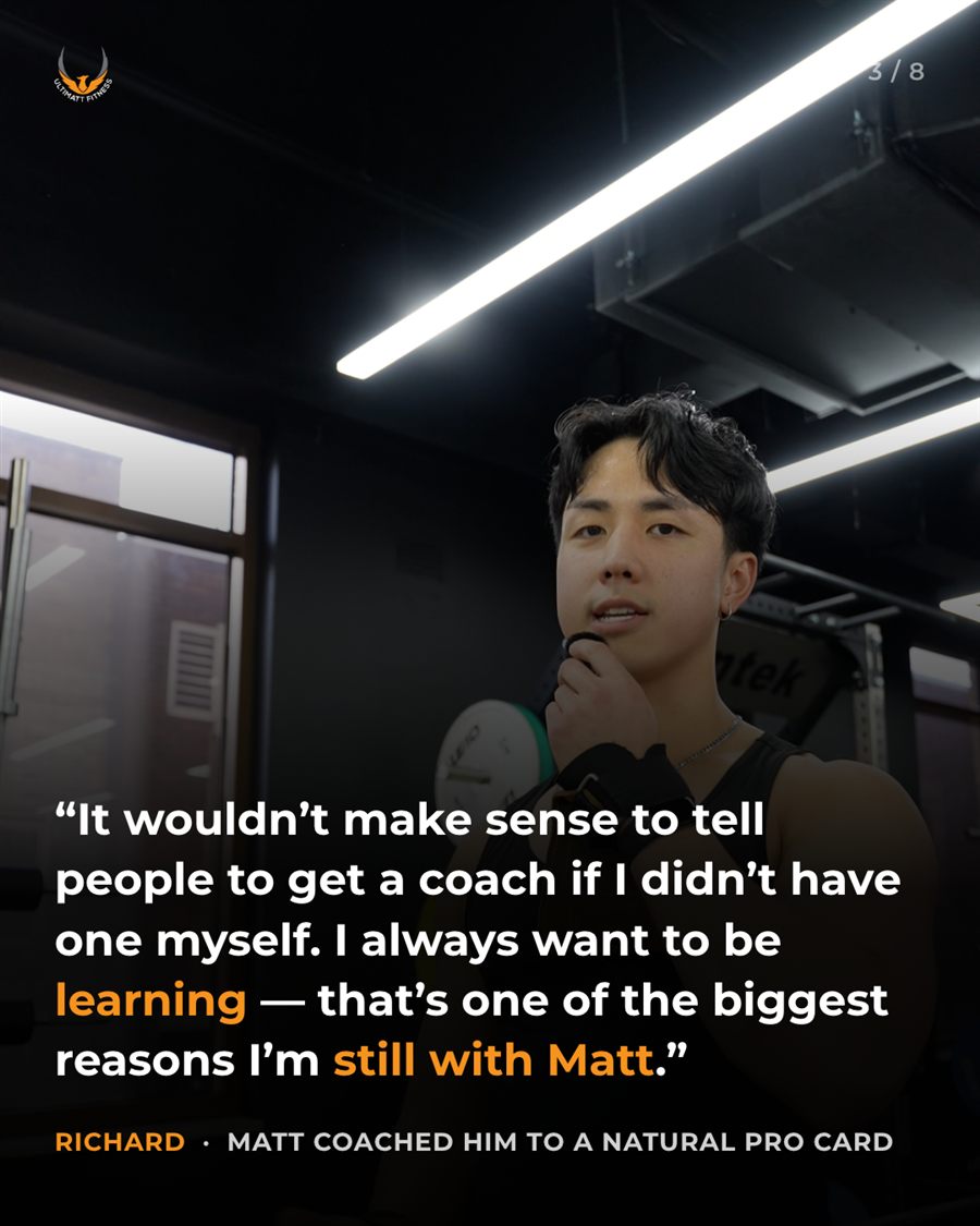 Richard — coached to a natural pro card