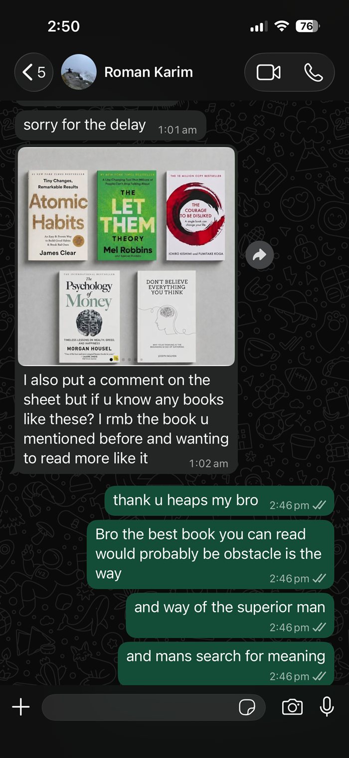 Client message