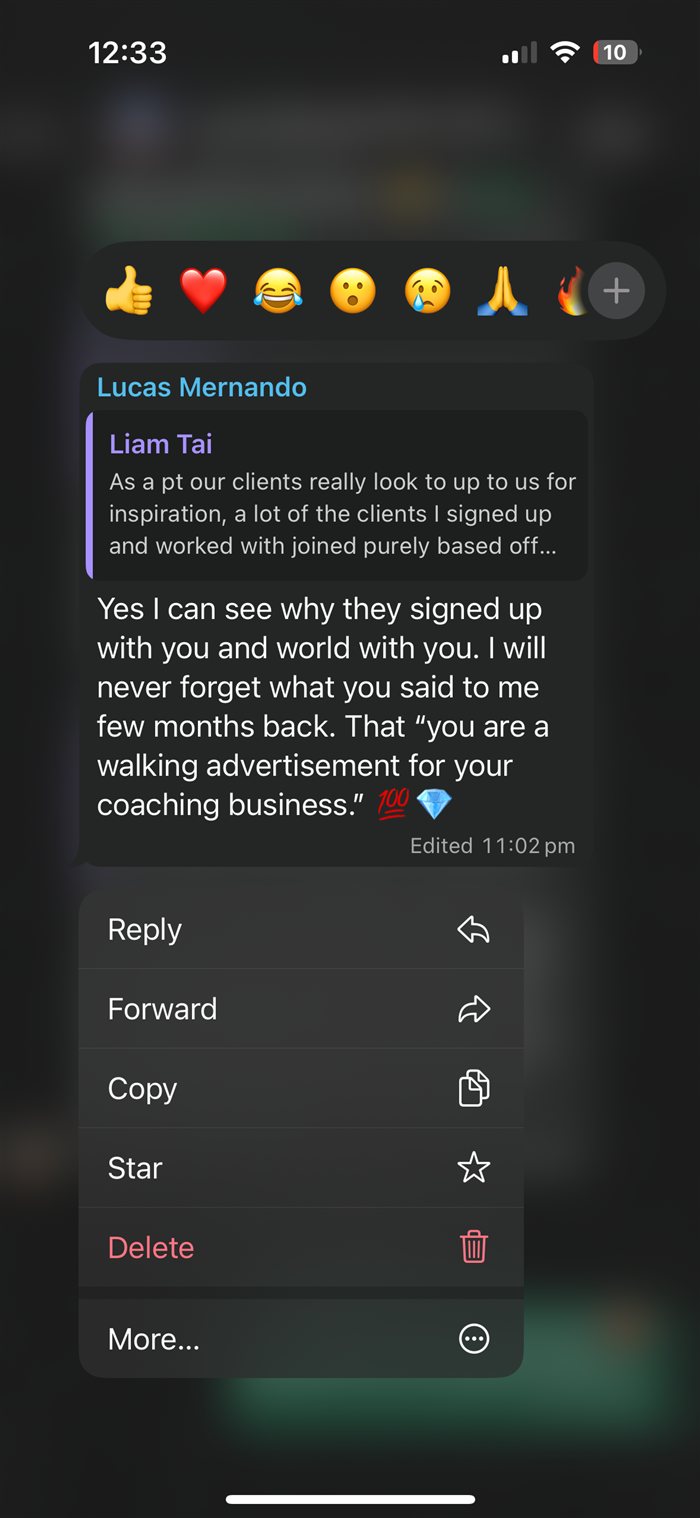 Client message